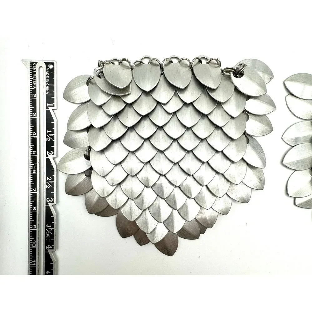 Scalemail Armor 2 Pcs Chainmail Dragon Art Supply Renaissance Gothic Handmade